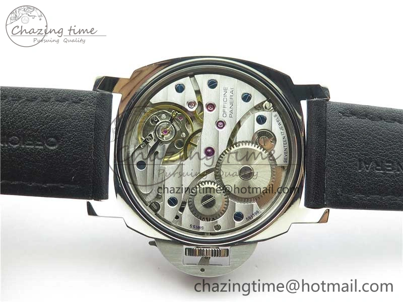 PAM000 Q VSF 1:1 Best Edition Black Dial On Black Leather Strap A6497( Free Rubber Strap )