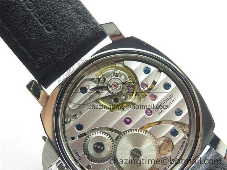 PAM000 Q VSF 1:1 Best Edition Black Dial On Black Leather Strap A6497( Free Rubber Strap )