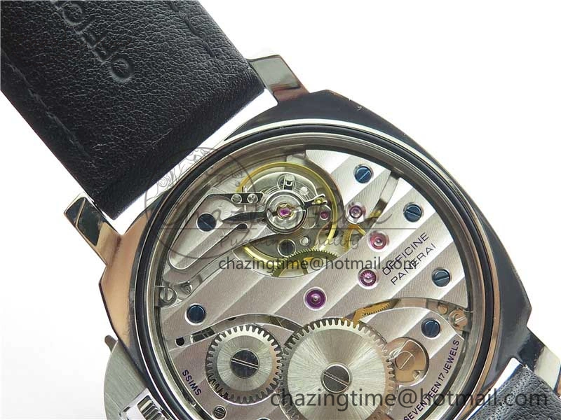 PAM000 Q VSF 1:1 Best Edition Black Dial On Black Leather Strap A6497( Free Rubber Strap )