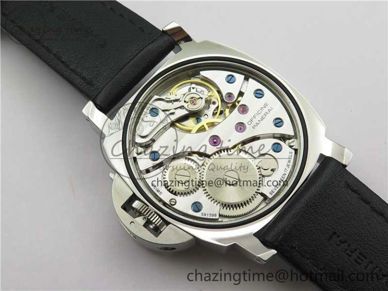 PAM000 Q VSF 1:1 Best Edition Black Dial On Black Leather Strap A6497( Free Rubber Strap )