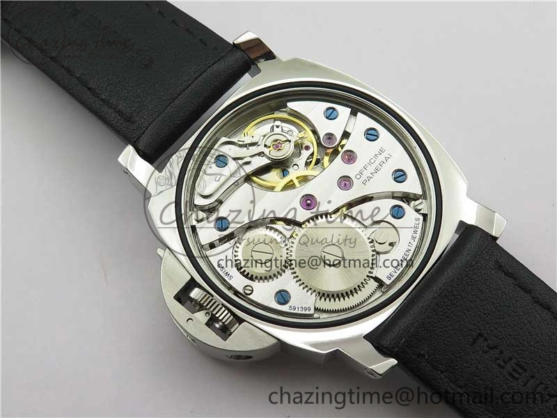 PAM000 Q VSF 1:1 Best Edition Black Dial On Black Leather Strap A6497( Free Rubber Strap )