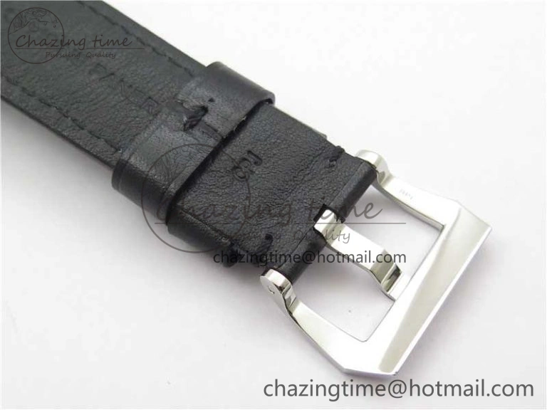 PAM000 Q VSF 1:1 Best Edition Black Dial On Black Leather Strap A6497( Free Rubber Strap )