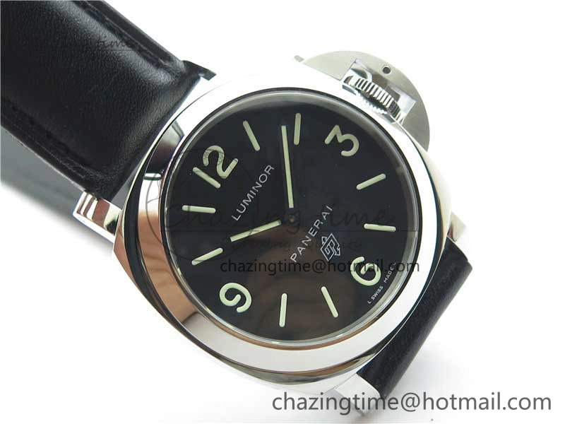 PAM000 Q VSF 1:1 Best Edition Black Dial On Black Leather Strap A6497( Free Rubber Strap )