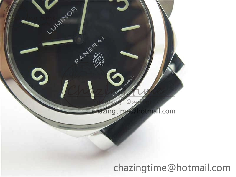 PAM000 Q VSF 1:1 Best Edition Black Dial On Black Leather Strap A6497( Free Rubber Strap )