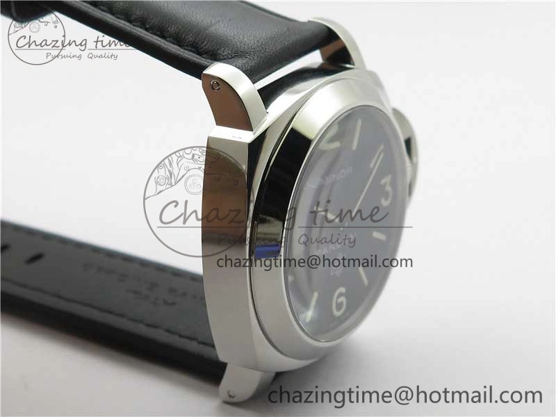 PAM000 Q VSF 1:1 Best Edition Black Dial On Black Leather Strap A6497( Free Rubber Strap )