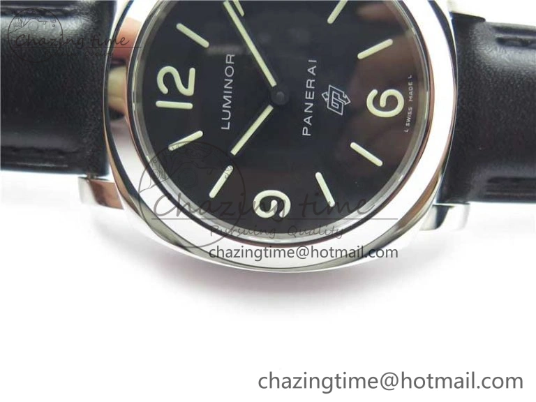PAM000 Q VSF 1:1 Best Edition Black Dial On Black Leather Strap A6497( Free Rubber Strap )