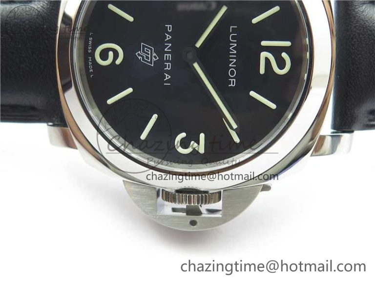 PAM000 Q VSF 1:1 Best Edition Black Dial On Black Leather Strap A6497( Free Rubber Strap )