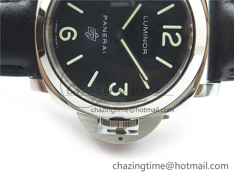 PAM000 Q VSF 1:1 Best Edition Black Dial On Black Leather Strap A6497( Free Rubber Strap )