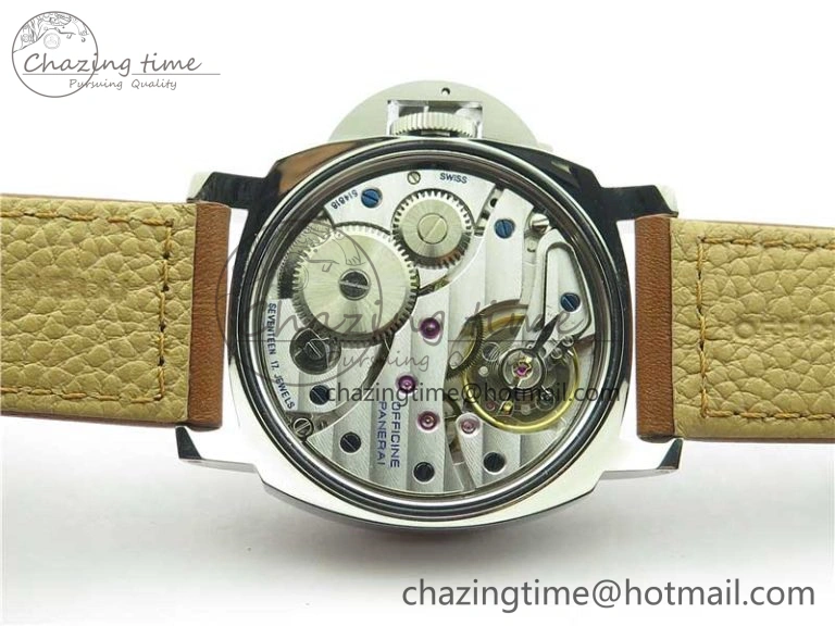 PAM005 P Noob 1:1 Best Edition on Brown Leather Strap A6497 with Y-Incabloc V12s