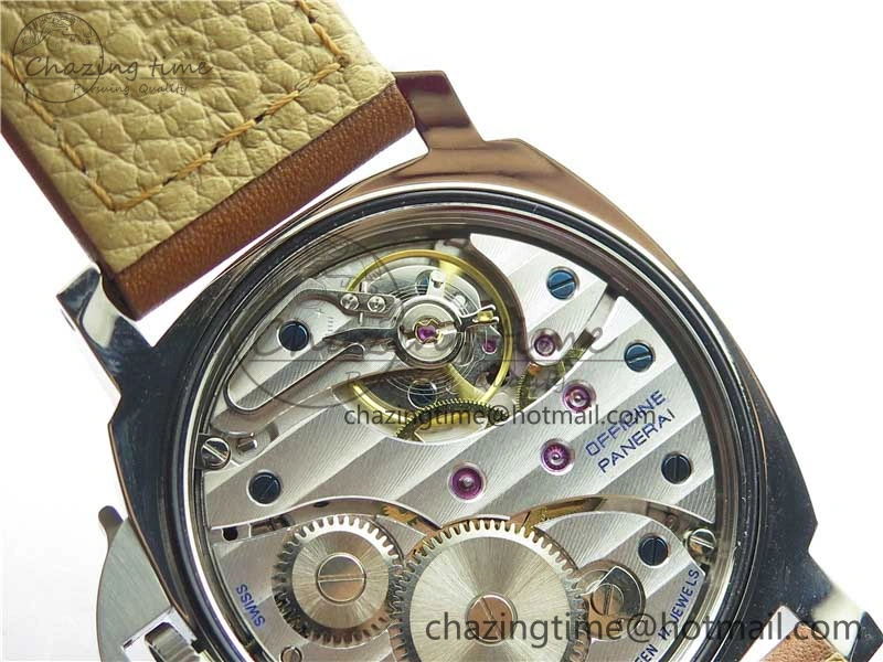 PAM005 P Noob 1:1 Best Edition on Brown Leather Strap A6497 with Y-Incabloc V12s