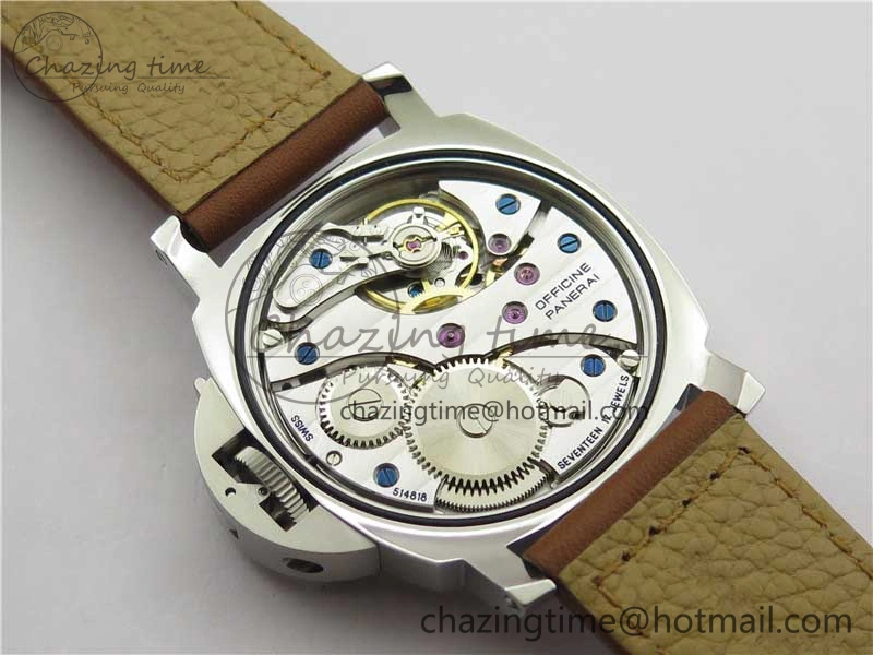 PAM005 P Noob 1:1 Best Edition on Brown Leather Strap A6497 with Y-Incabloc V12s