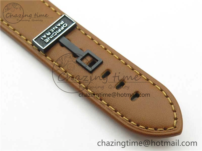 PAM005 P Noob 1:1 Best Edition on Brown Leather Strap A6497 with Y-Incabloc V12s