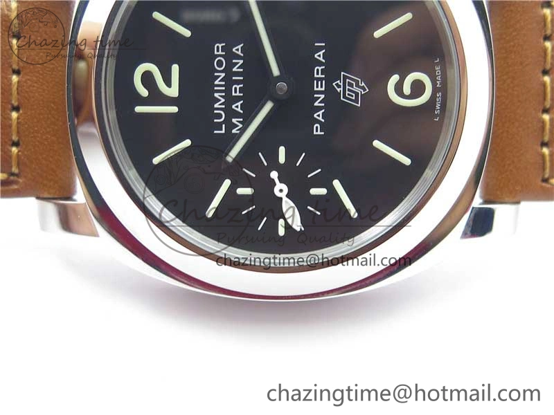 PAM005 P Noob 1:1 Best Edition on Brown Leather Strap A6497 with Y-Incabloc V12s