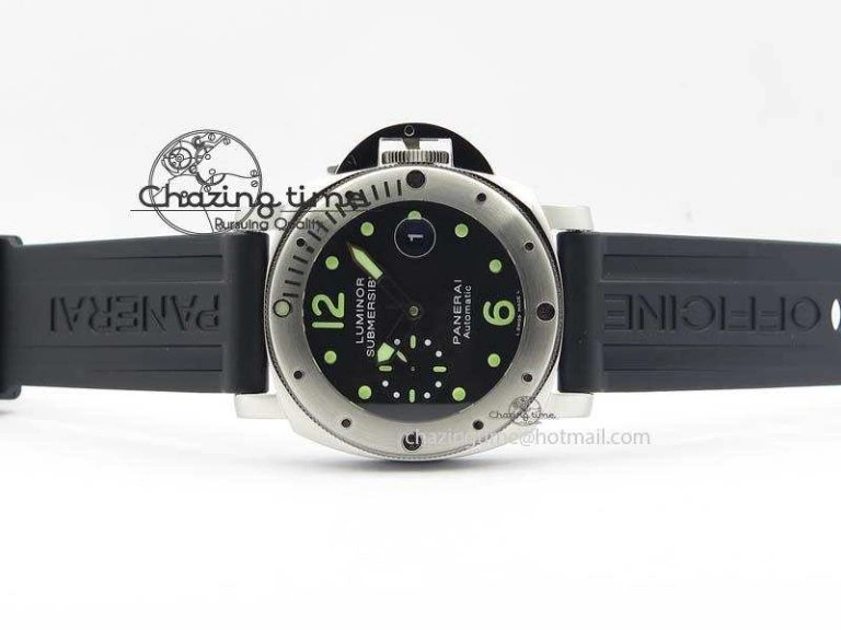 PAM024 R V6F Best Edition Black Dial On Black Rubber Strap A7750