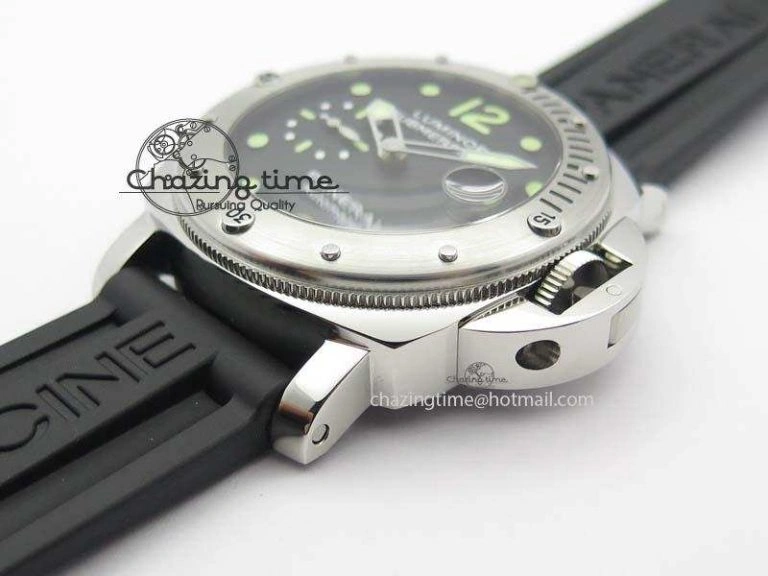 PAM024 R V6F Best Edition Black Dial On Black Rubber Strap A7750