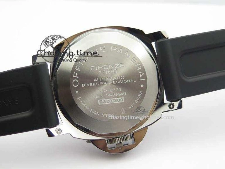 PAM024 R V6F Best Edition Black Dial On Black Rubber Strap A7750
