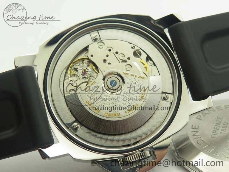 PAM024 XF 1:1 Best Edition Black Dial On Rubber Strap A7750 V2