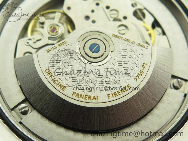 PAM024 XF 1:1 Best Edition Black Dial On Rubber Strap A7750 V2