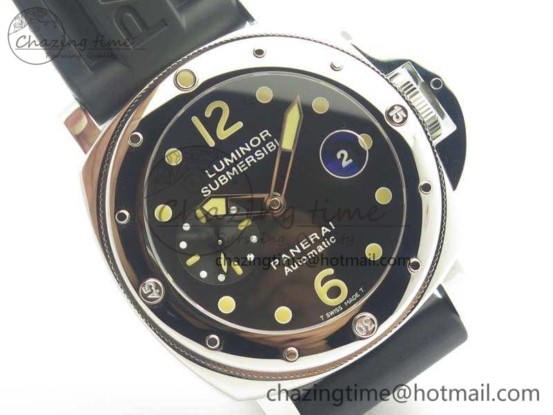 PAM024 XF 1:1 Best Edition Black Dial On Rubber Strap A7750 V2