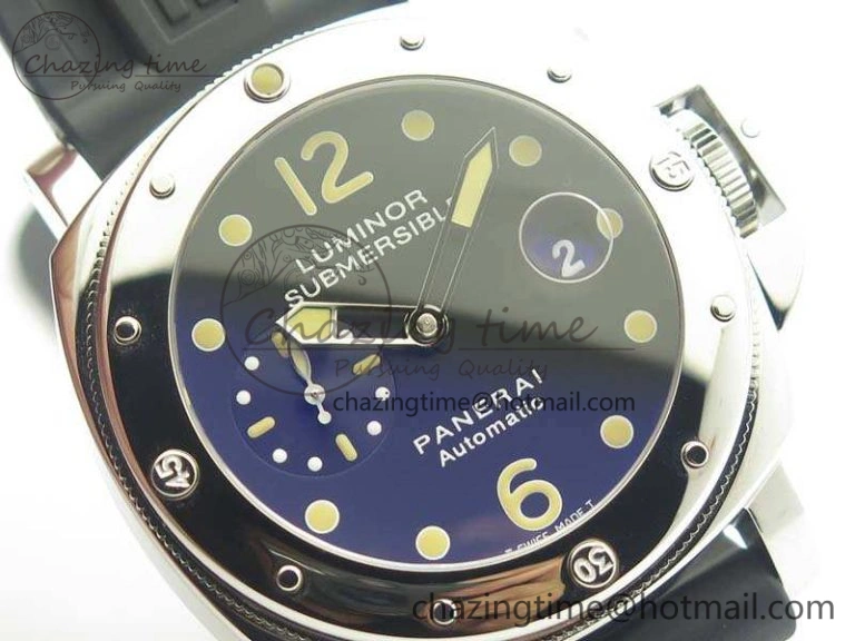 PAM024 XF 1:1 Best Edition Black Dial On Rubber Strap A7750 V2
