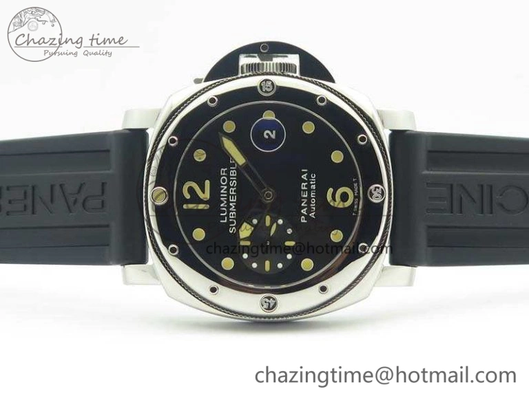PAM024 XF 1:1 Best Edition Black Dial On Rubber Strap A7750 V2