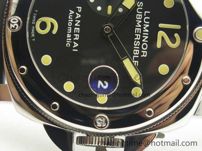 PAM024 XF 1:1 Best Edition Black Dial On Rubber Strap A7750 V2