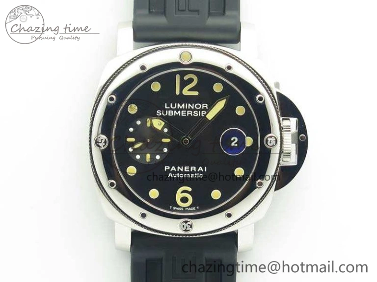 PAM024 XF 1:1 Best Edition Black Dial On Rubber Strap A7750 V2