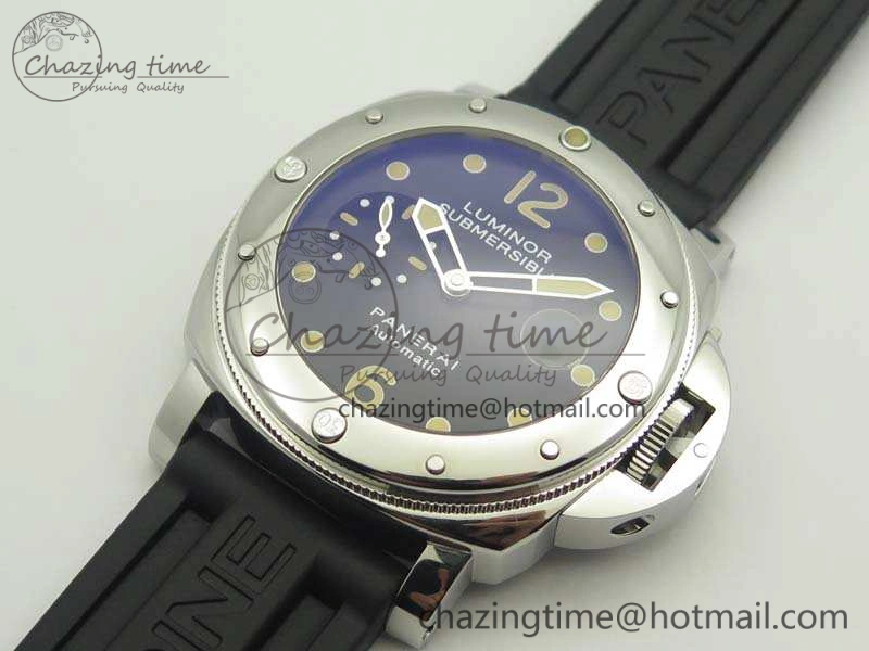PAM024 XF 1:1 Best Edition Black Dial On Rubber Strap A7750 V2