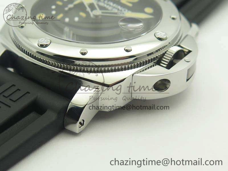 PAM024 XF 1:1 Best Edition Black Dial On Rubber Strap A7750 V2
