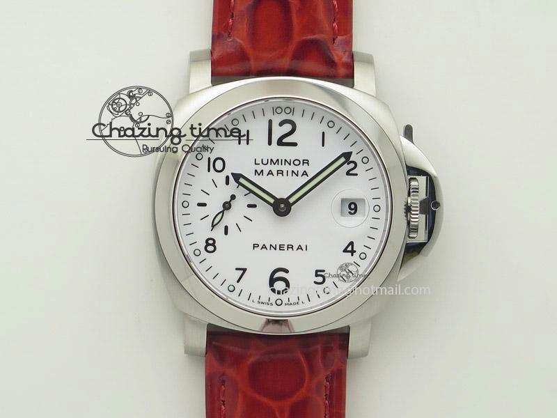 PAM049 F V6F 1:1 Best Edition On Red Leather Strap A7750