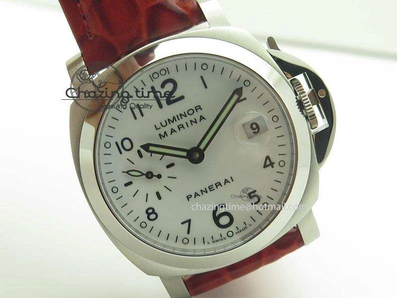 PAM049 F V6F 1:1 Best Edition On Red Leather Strap A7750