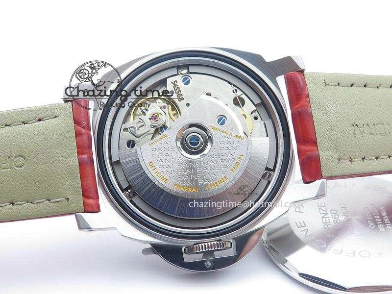PAM049 F V6F 1:1 Best Edition On Red Leather Strap A7750