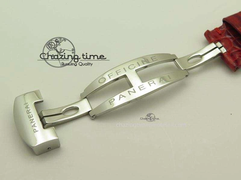 PAM049 F V6F 1:1 Best Edition On Red Leather Strap A7750