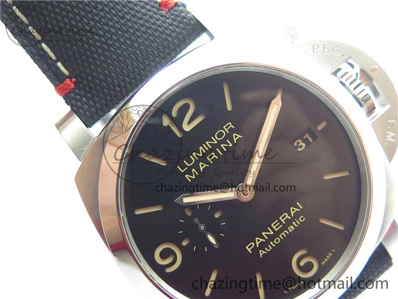 PAM1025 VSF 1:1 Best Edition Black Dial on Black Canvas Strap P.9010 Clone