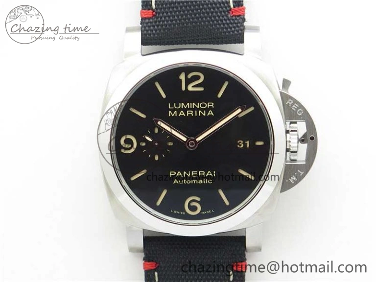 PAM1025 VSF 1:1 Best Edition Black Dial on Black Canvas Strap P.9010 Clone