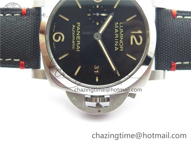PAM1025 VSF 1:1 Best Edition Black Dial on Black Canvas Strap P.9010 Clone