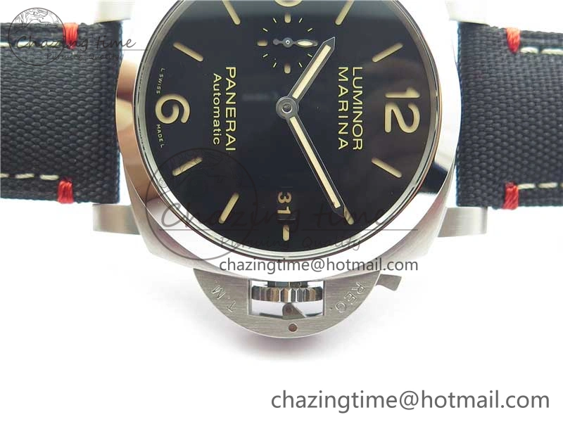 PAM1025 VSF 1:1 Best Edition Black Dial on Black Canvas Strap P.9010 Clone