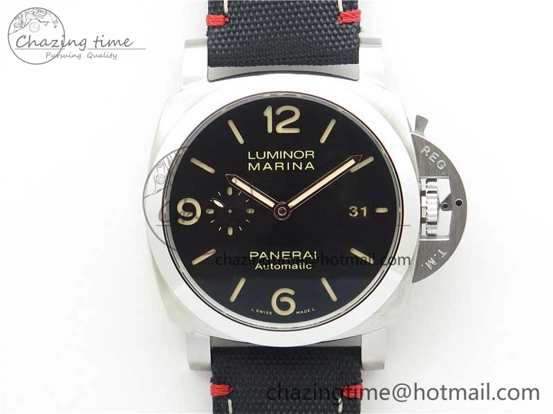 PAM1025 VSF 1:1 Best Edition Black Dial on Black Canvas Strap P.9010 Clone
