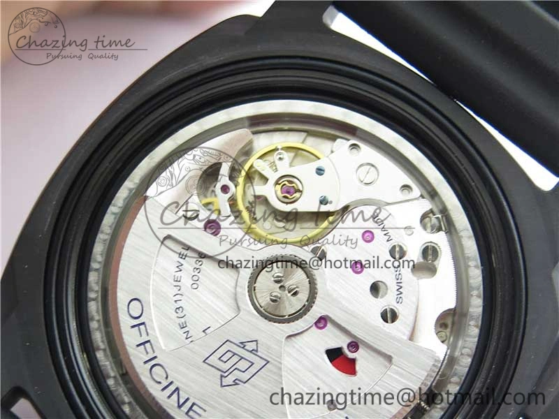 PAM1039 Carbotech VSF Best Edition Dark Grey Sail Dial on Rubber Strap P.9010 Clone (Free White Rubber Strap)