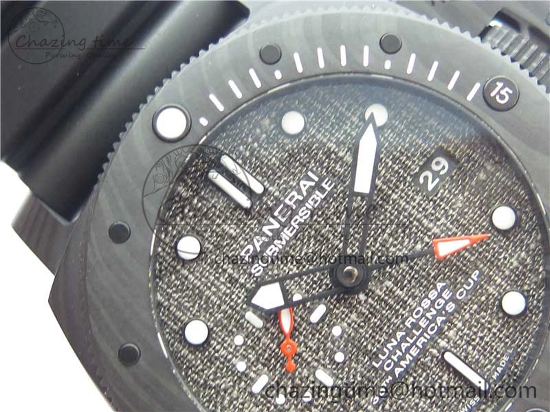 PAM1039 Carbotech VSF Best Edition Dark Grey Sail Dial on Rubber Strap P.9010 Clone (Free White Rubber Strap)