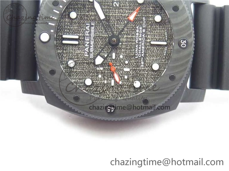 PAM1039 Carbotech VSF Best Edition Dark Grey Sail Dial on Rubber Strap P.9010 Clone (Free White Rubber Strap)