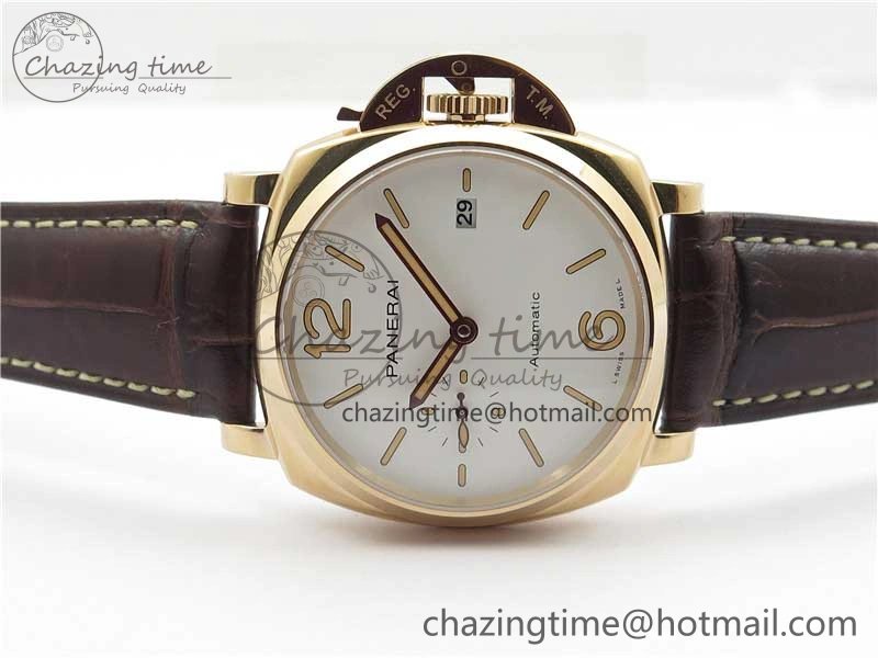 PAM1042 Luminor Due RG VSF Best Edition White Dial on Leather Strap AXXXIV