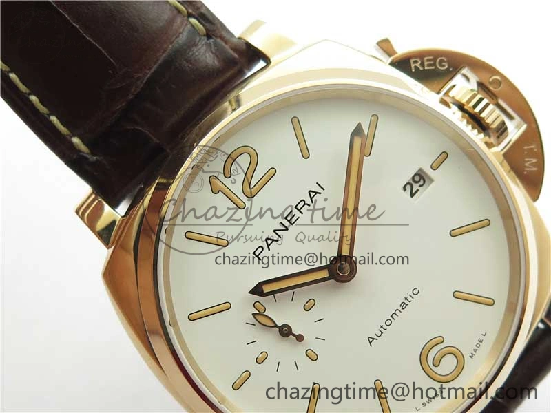 PAM1042 Luminor Due RG VSF Best Edition White Dial on Leather Strap AXXXIV