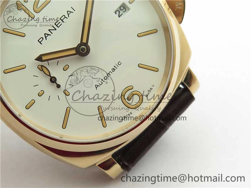 PAM1042 Luminor Due RG VSF Best Edition White Dial on Leather Strap AXXXIV