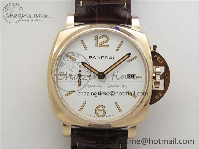 PAM1042 Luminor Due RG VSF Best Edition White Dial on Leather Strap AXXXIV