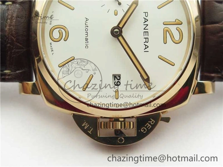 PAM1042 Luminor Due RG VSF Best Edition White Dial on Leather Strap AXXXIV