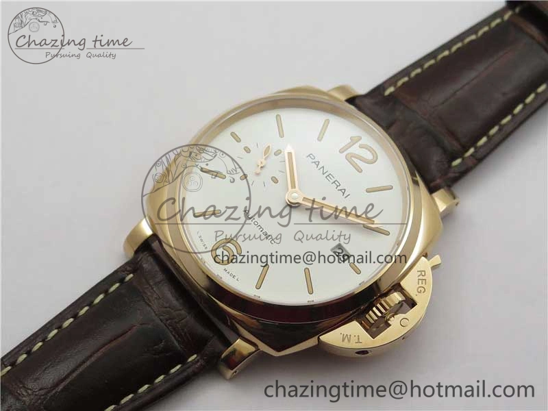 PAM1042 Luminor Due RG VSF Best Edition White Dial on Leather Strap AXXXIV