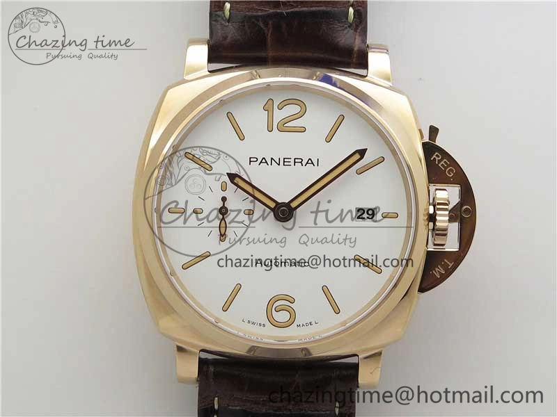 PAM1042 Luminor Due RG VSF Best Edition White Dial on Leather Strap AXXXIV