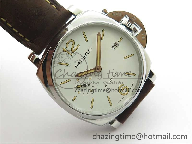 PAM1046 Luminor Due VSF Best Edition White Dial on Brown Asso Strap AXXXIV