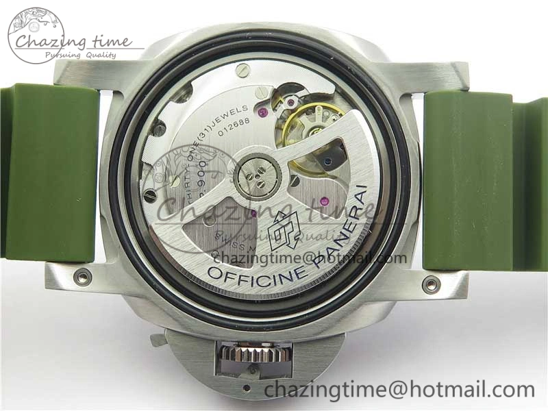 PAM1055 Luminor Submersible 42mm Verde Militare VSF 1:1 Best Edition on Green Rubber Strap P.900 Clone